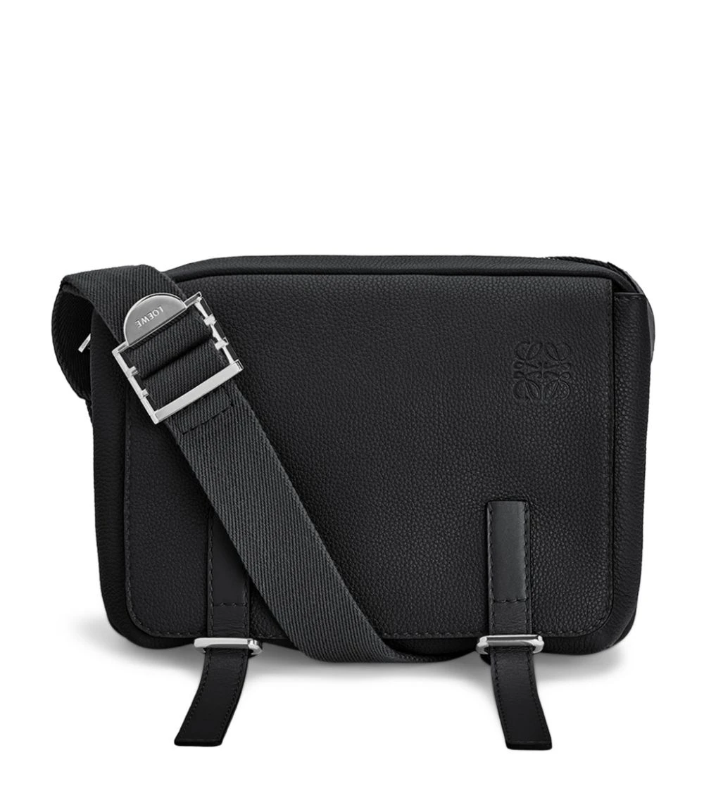 LOEWE XS Leather Military Messenger Bag ANTHRACITE Messenger Bags 3 LOEWE XS Leather Military Messenger Bag ANTHRACITE Messenger Bags